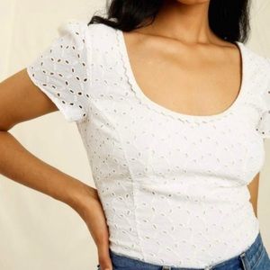 NWT Rouje Womens Blouses & tops Berenice Top Broderie Anglaise Top Size 38